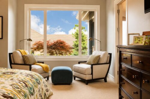 Modern windows in Chandler, AZ with cozy bedroom seating