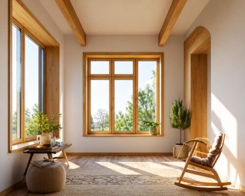 Modern windows in Chandler, AZ bright minimalist living room