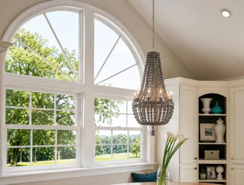 Arched window replacement Chandler AZ bright kitchen with views