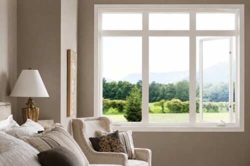 Window replacement Tempe AZ with scenic view and bright bedroom