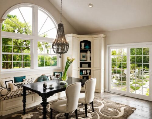 Modern windows in Tempe, AZ with bright dining room view